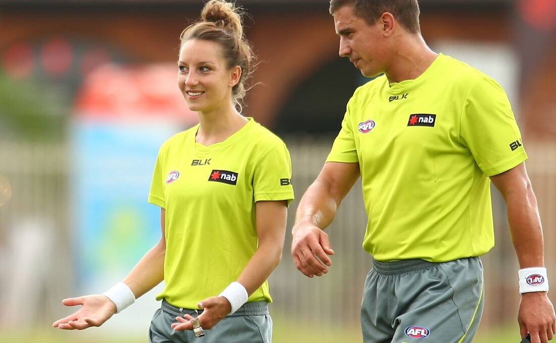 ACTIVE: VicHealth chief executive Jerril Rechter congratulates the AFL for supporting their female umpires as advocates for women in sport and leadership positions.