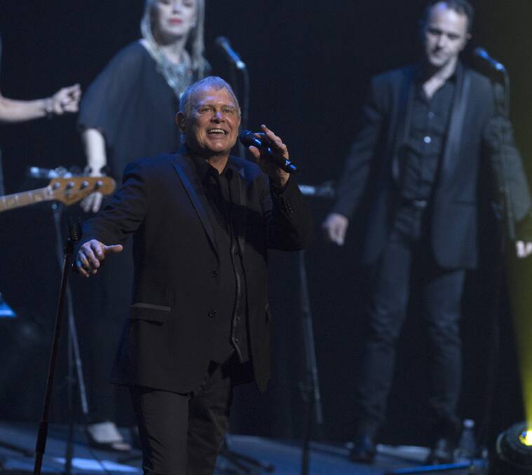 THE VOICE: John Farnham belts out the hits in Melbourne last week. Picture: FAIRFAX MEDIA