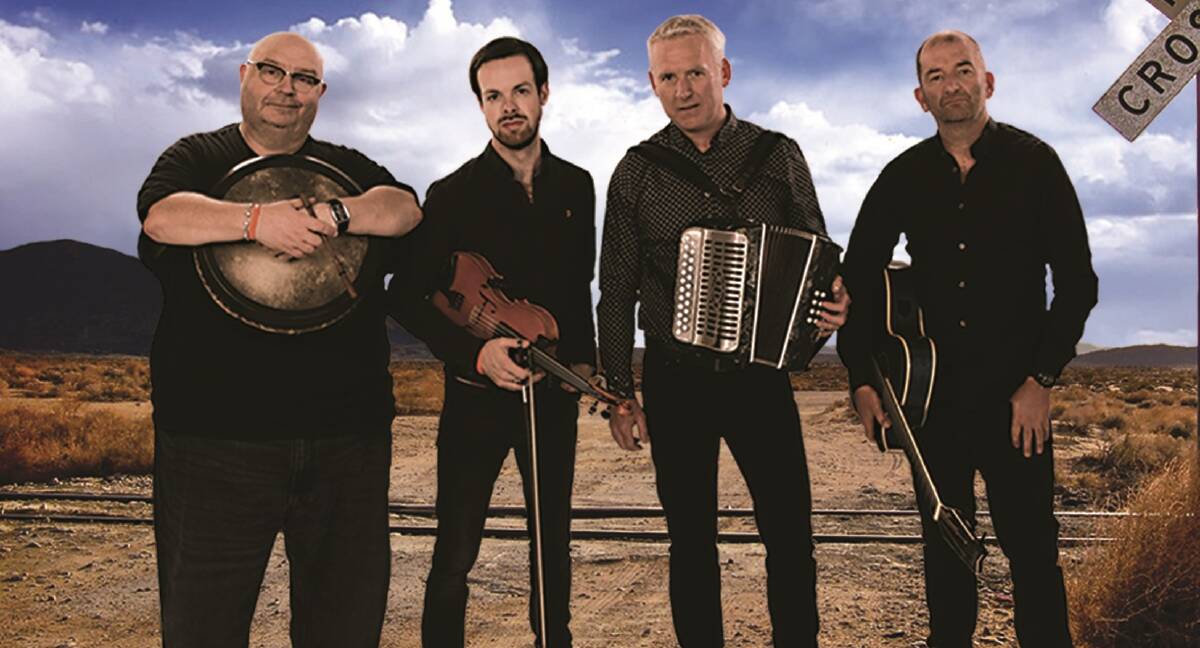 TRADITIONALLY MODERN: With bodhran in hand, Gino Lupari joins Breaking Trad - Niall Murphy, Dional Murphy and Mike Galvin - for their Australian tour which stops in Beechworth on January 14.