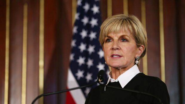 Australian Minister for Foreign Affairs Julie Bishop. Photo: Mark Metcalfe
