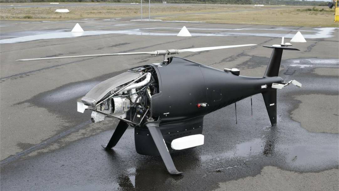 A Schiebel S-100 Camcopter similar to this which crashed on the Beecroft Weapons Range near Jervis Bay has finally been recovered.
