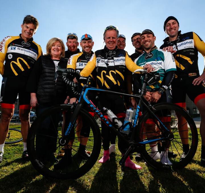 RIDING FOR A CAUSE: Ride for Sick Kids committee members Darren Cowell, Gerrie Richardson, Chris Carroll, Howard Armitage, Nick Newton, Tully Lyster, Jason Wall, Anthony Nigro and Brett Tooley. Picture: MARK JESSER