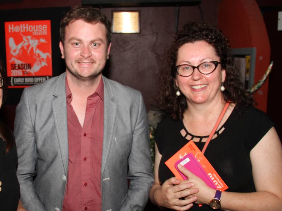 PROSE: Brendan Hogan and Carm Hogan at the HotHouse Theatre season launch in 2015. They will partake in the Sticks and Stone program in 2017.