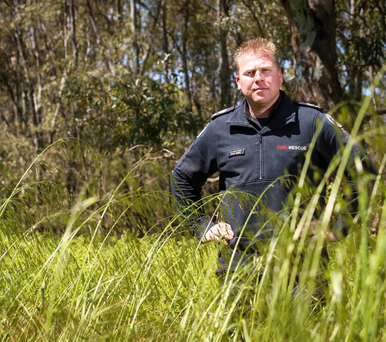 DANGER: Wodonga-based CFA operations officer Brett Myers has warned there's ample ground fuel for fire this summer.