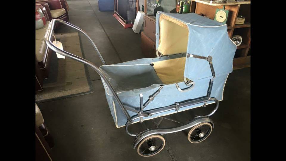 CONNIVING: Mr Jaksetic thought the intruders loaded up this vintage pram with stolen goods during their getaway.