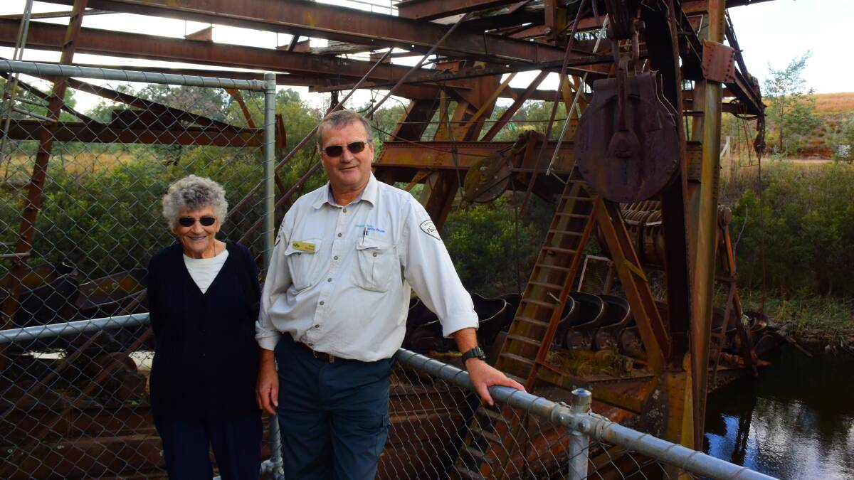 FAMILY CONNECTION: Joan Pritchard with her son Brian. Mrs Pritchard once had to move houses to make way for the dredge to operate. Picture: DERRICK KRUSCHE