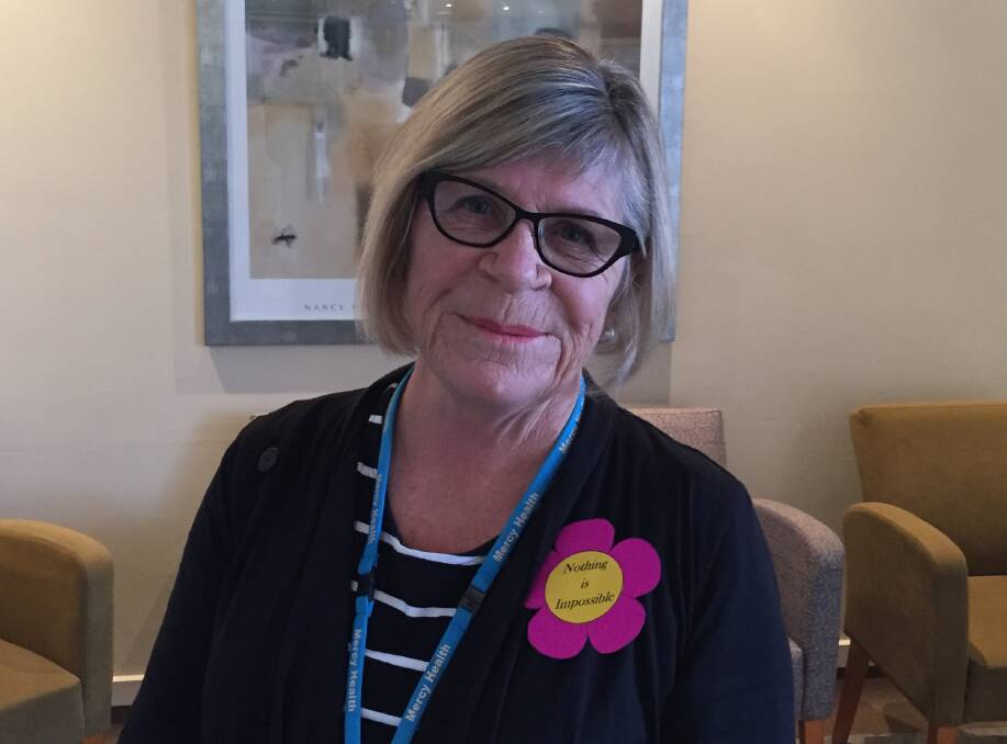 SELFLESS: Palliative care volunteer Pam McFarland has been commended for 10 years' work with Albury's Mercy Health, after originally training as a nurse there 50 years ago.
