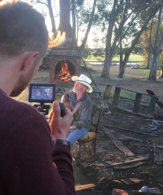OUT OF THE FIRE: The video clip for Danny's first single was filmed at good mate Daniel Moll's family property at Gerogery.