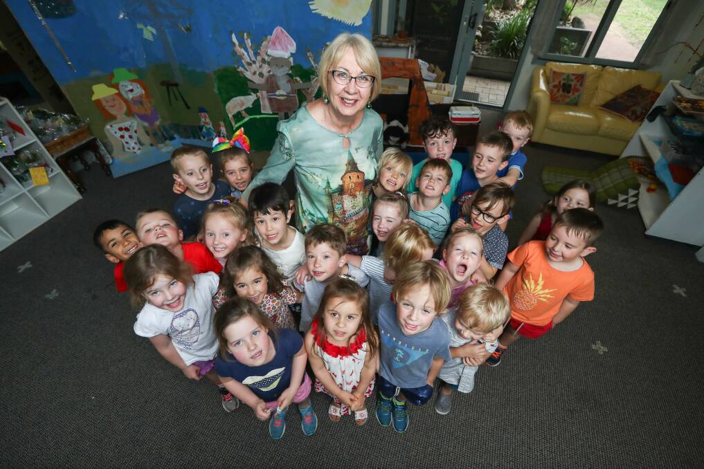 CLASS OF HER OWN: Jennie Kelly has retired from West Albury Preschool after 28 years guiding young minds at the centre. Picture: MARK JESSER