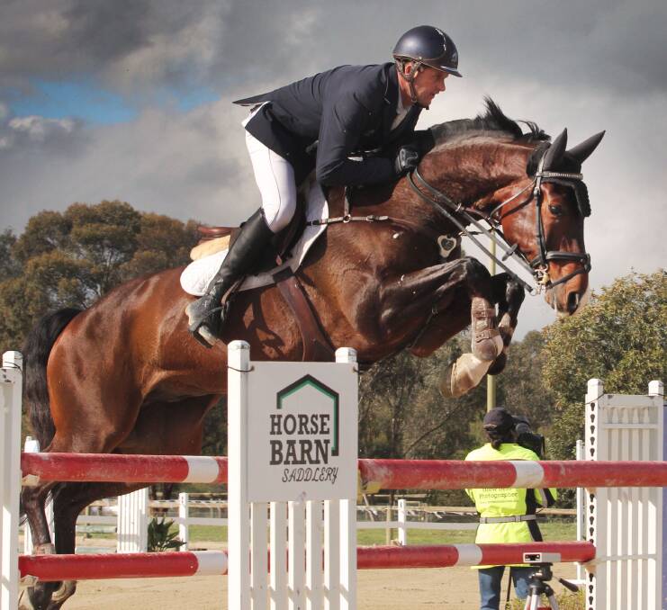 HIGH FLYER: Brook Dobbin and Silvo soar to second place in the Border Districts Showjumping Club Grand Prix weekend. Picture: SALLY HARDING