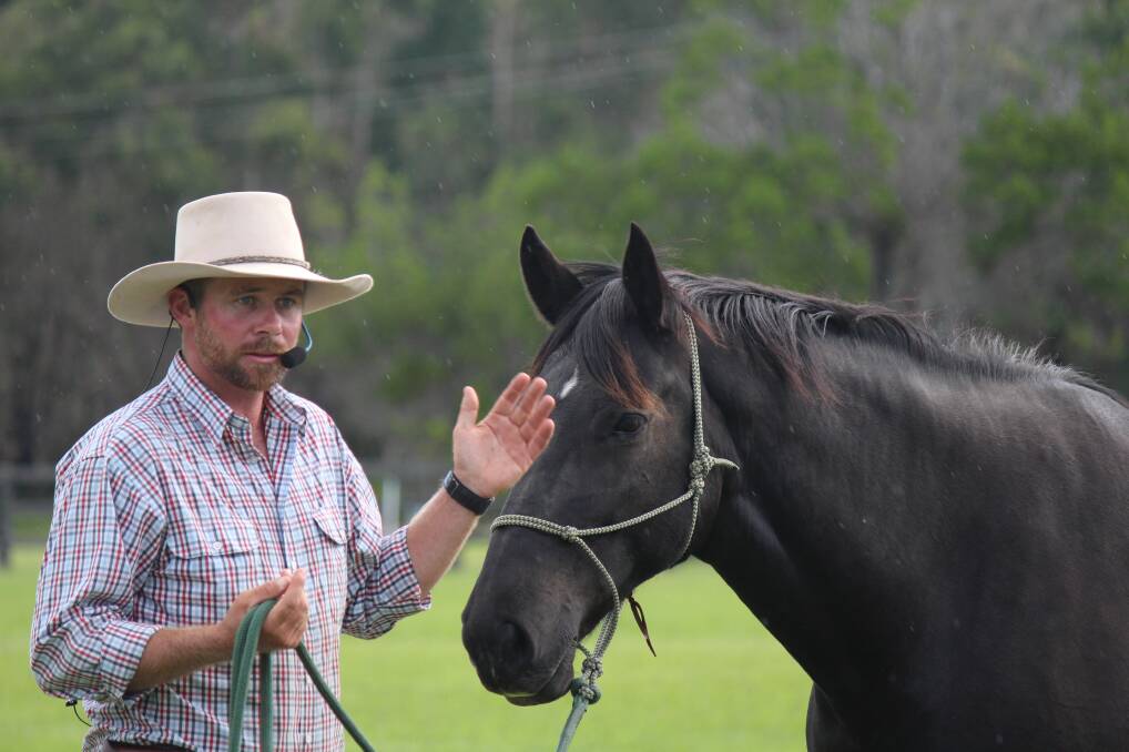 HORSE WHISPERER: Mark Langley believes it is important to consider the individual needs of every horse to release unwanted tension and he will share these tips at a Border clinic in November. 