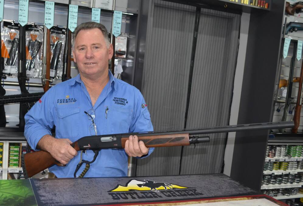 UNDER FIRE: Owner of Riverina Hunting and Fishing, Glen Castellaro believes the government are tackling the wrong gun related issue. PHOTO: LIAM WARREN