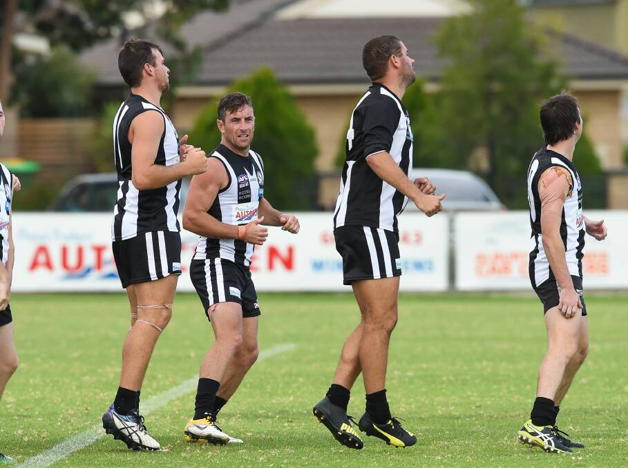 Murray Magpies' star Daniel Maher (second from left) will play a big role in the club's bid to play finals.