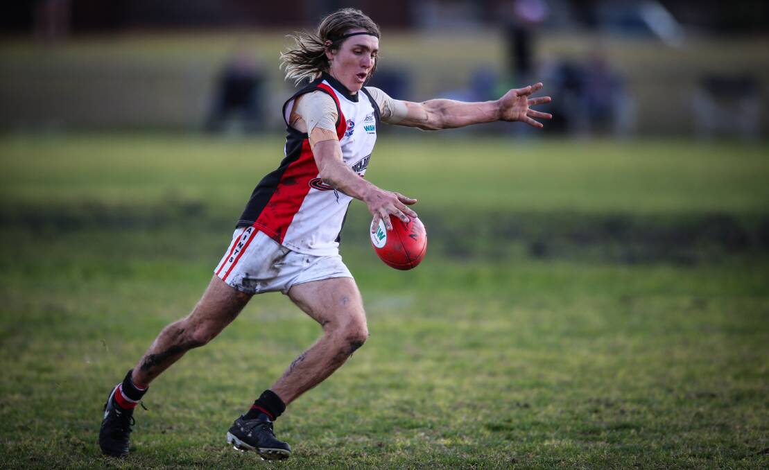 TOP: Brock-Burrum's Nico Sedgwick leads the footballer of the year award by two votes from Osborne's Duncan McMaster. Howlong's Alex Dilger and Tim Brook are third.
