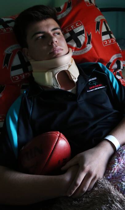 STAYING POSITIVE: Lavington youngster Ashleigh Crow is recovering at home after suffering a neck injury on Saturday. Picture: MATTHEW SMITHWICK