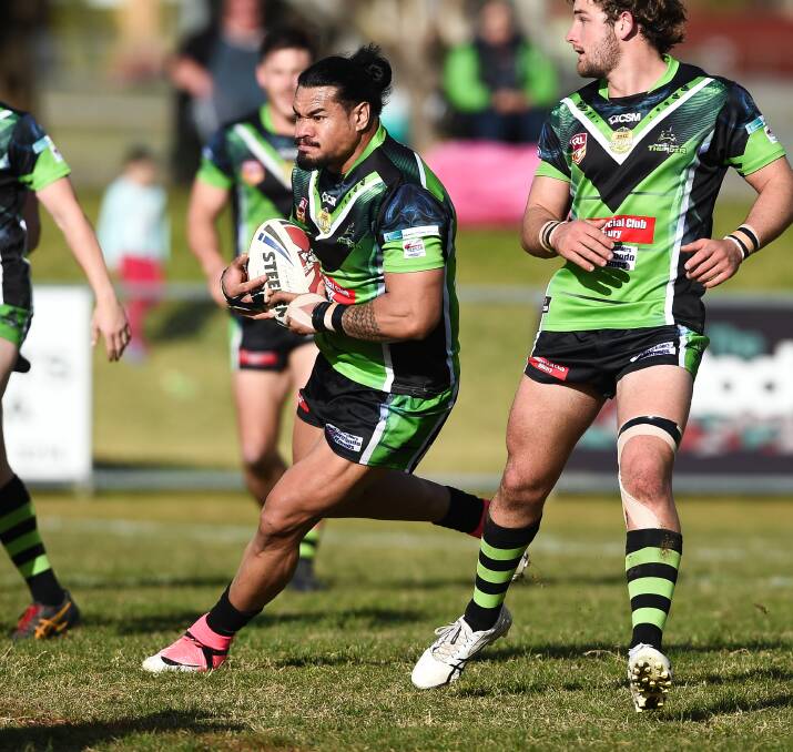 Joe Silafau makes a run against Tumut, but it wasn't enough to save Thunder from another defeat.