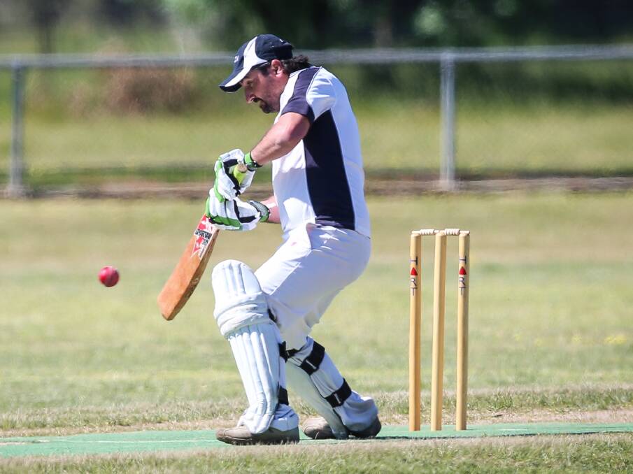 Burrumbuttock opener Dave Williams plays a shot at Walla last Sunday. He has made a solid start to the season with his team's first home game this weekend.
