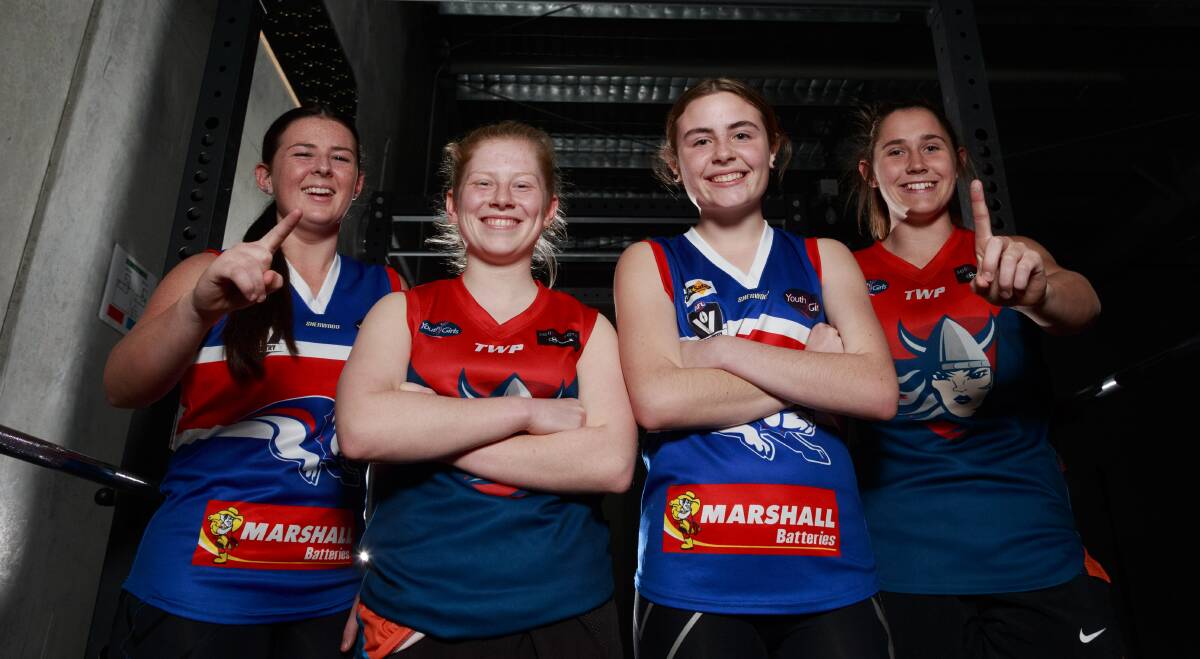 Mackenna Carroll, Chelsea Knight, Chelsea Hargreaves and Iilish Ross will play for Thurgoona and Wodonga Raiders in Sunday's grand final.