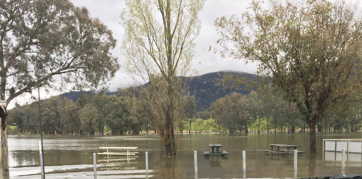 Kiewa's flooded cricket ground will be out of action for up to two months. CAW officials have abandoned this weekend's provincial round.