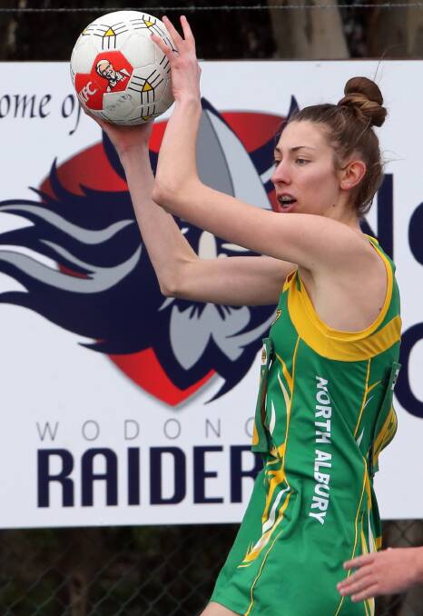 Jacqui Newton in action for North Albury in the Ovens and Murray last season.