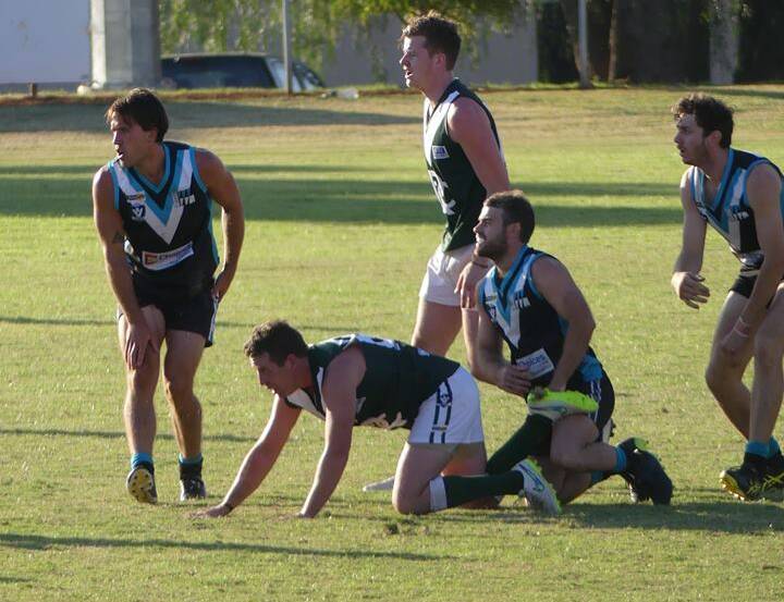 An exhausted Matt Pendergast played a major role in Rennie's long-breaking win against Dookie on Saturday. The Hoppers won by 37 points.