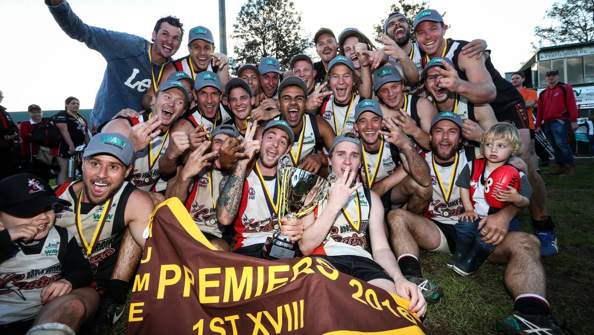 THIRSTY FOR MORE SUCCESS: Reigning premier Brock-Burrum will start this season as premiership favourites. Picture: JAMES WILTSHIRE