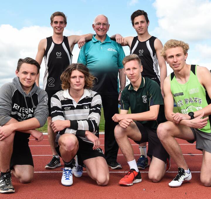 Angus Ogilvie, Jake Gollan, Liam Reimers, Alex Peacock, Jackson Whiley, coach Les O'Brien and Declan Campion are looking forward to the start of the season.