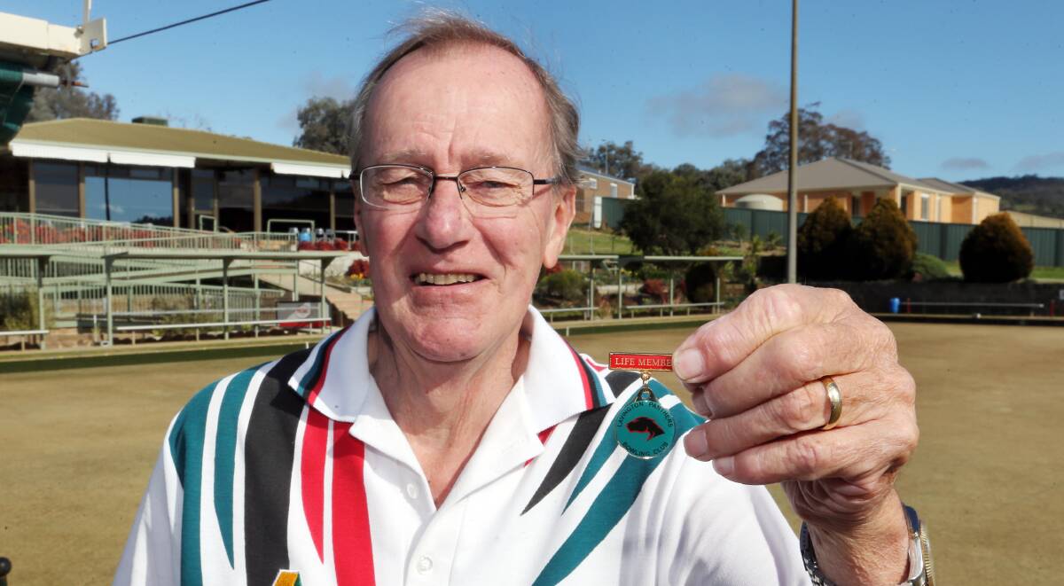 RECOGNISED: Rob Rankin has been awarded life membership at Lavington Panthers Bowling Club. 
Picture: PETER MERKESTEYN