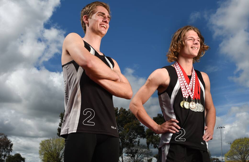 RISING STARS: Jackson Whiley, 16, and Jake Gollan, 15, turned in strong performances at the recent NSW CHS Championships. Picture: MARK JESSER