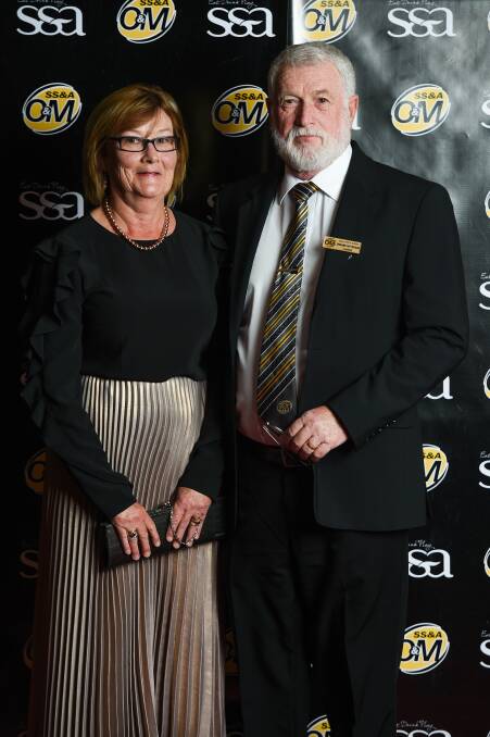 Outgoing chairman Graeme Patterson with his wife, Marion, at this year's Morris Medal.