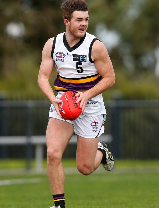 Albury's Fletcher Carroll will look to provide plenty of run through the midfield. The Bushrangers can stitch up a top-four spot by defeating Dandenong on Saturday.