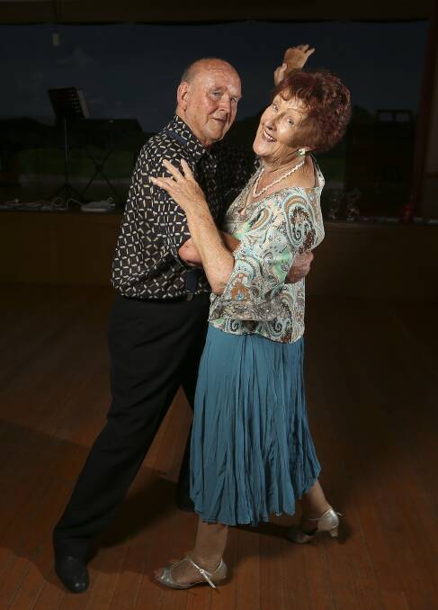 SWAY WITH ME: Dance instructor Bev Grunow and her dance partner Des Priestly have donated more than $1400 to a prostate cancer scholarship. Picture: ELENOR TEDENBORG