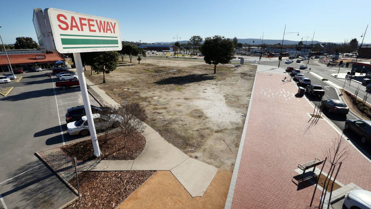 Done deal: The area of land adjoining Safeway which will be included in a redevelopment of the Wodonga supermarket.