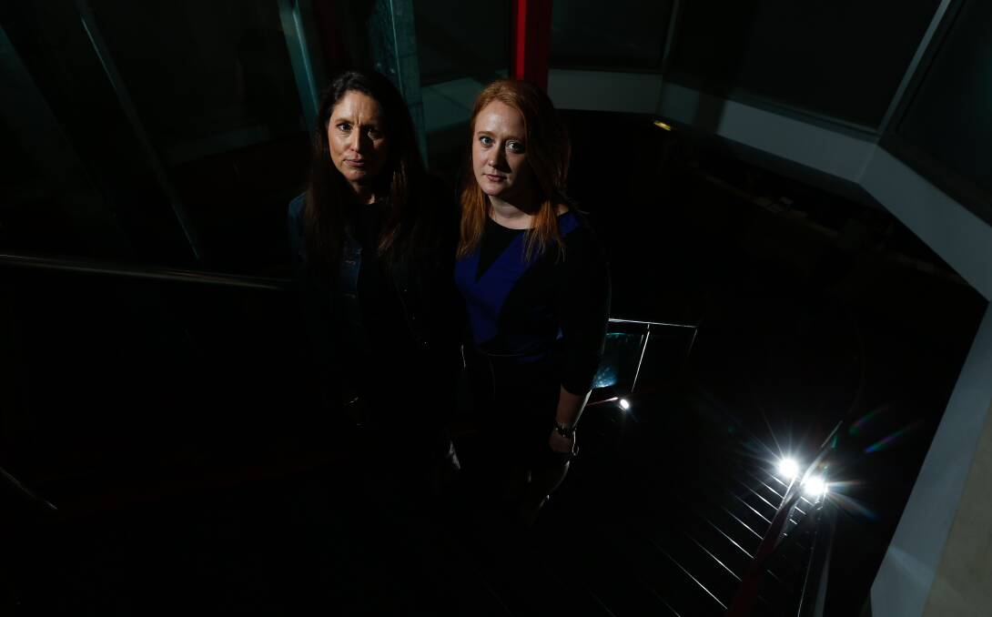 Helping homeless: Catherine Jefferies and Laura Simpson are assisting the needy out of accommodation dark holes. Picture: MARK JESSER 
