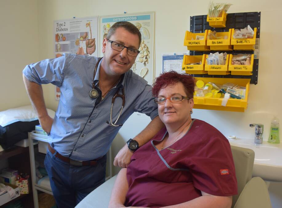 First aid: New Indigo Family Medical Centre doctor Colin Cameron, who hails from Scotland, and clinic operator Helen Barter at their Barnawartha rooms.
