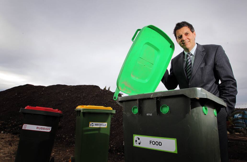 Money in rubbish: Wodonga Council's Trevor Ierino will oversee an increase in waste fee income over the next 12 months.