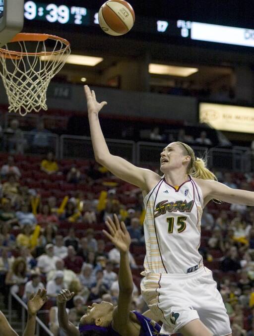 In the basket: Lauren Jackson in action for the Seattle Storm. She has been honoured for her contribution to Australia's reputation overseas.