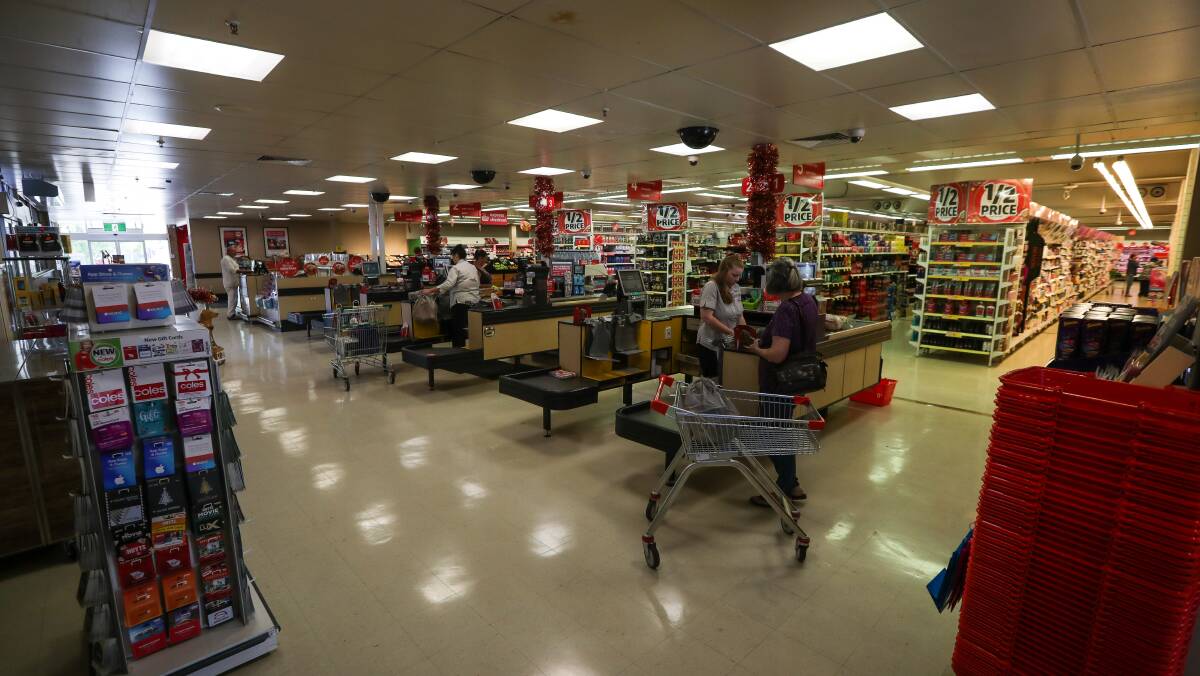 LIGHTS UP: How the supermarket looks in full brightness after the quiet hour. Pictures: JAMES WILTSHIRE
