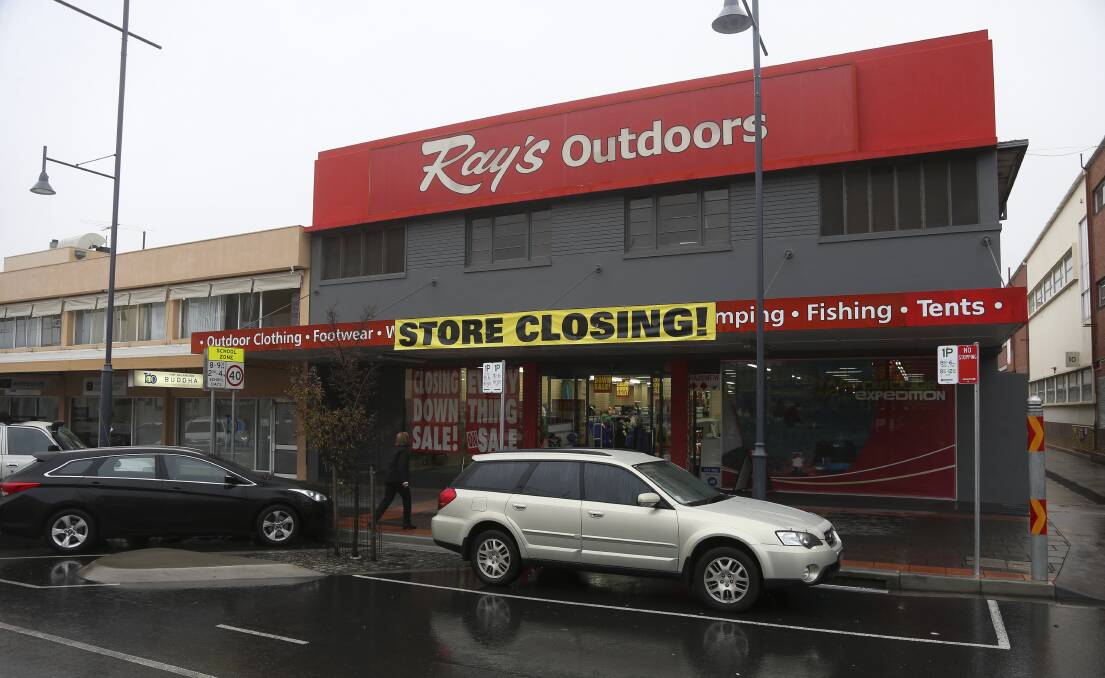 Shutting down: The Albury Ray's Outdoors store which will close in late September after having opened in 2005. Picture: ELENOR TEDENBORG