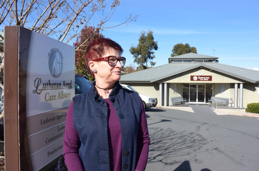 Concerned: Lutheran Aged Care chief executive Wendy Rocks at the West Albury administrative office for her organisation.