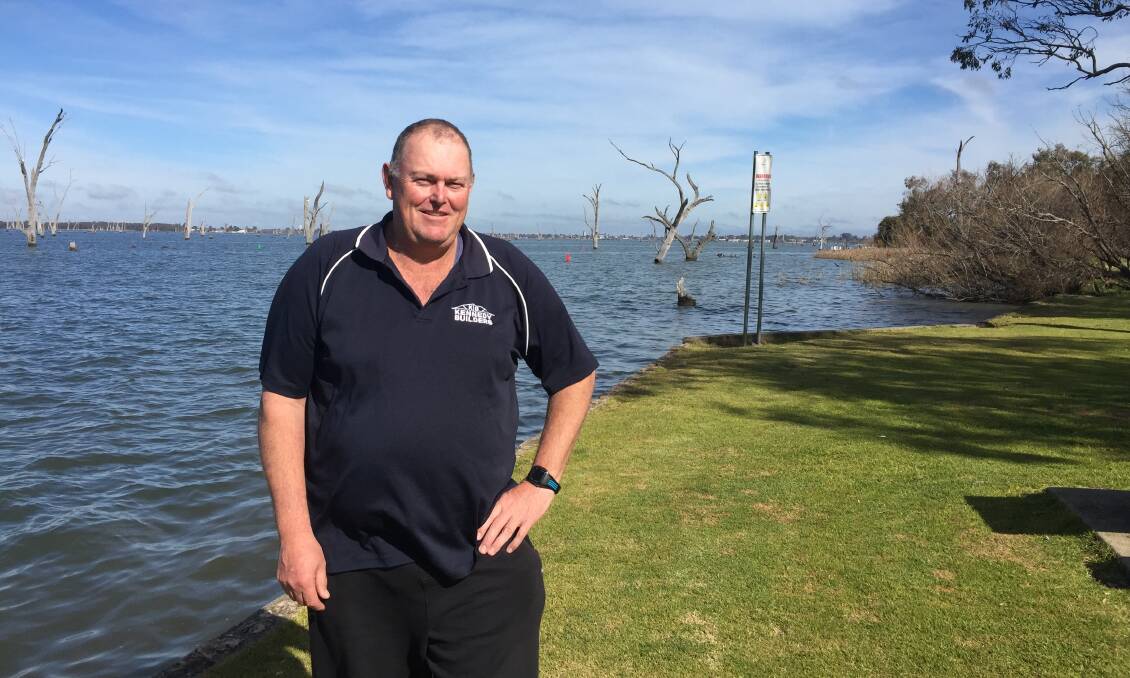 Calling for a splash: Federation Council candidate Andrew Kennedy wants more promotion of Lake Mulwala done by the merged shire.