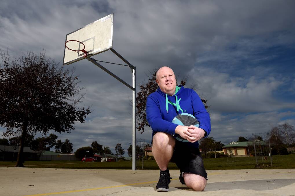 Early points: Chris Maginnity who launched a petition to have outdoor basketball courts in Albury watched Monday night's meeting where the council agreed to push his cause. 