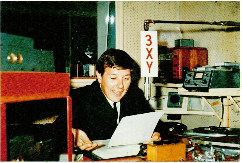 Here with the latest: Paul Konik working at Melbourne's 3XY which was the first radio station in Victoria to broadcast 24 hours a day.