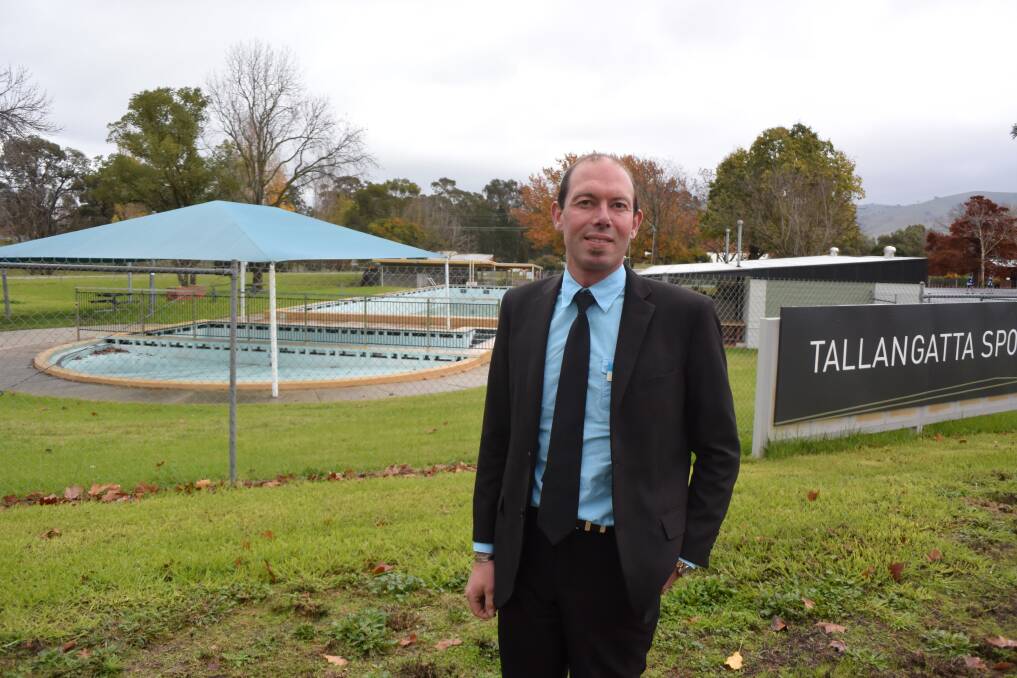 Different strokes: Towong councillor Aaron Scales wants a shake-up of the operation of the Corryong and Tallangatta swimming pools.
