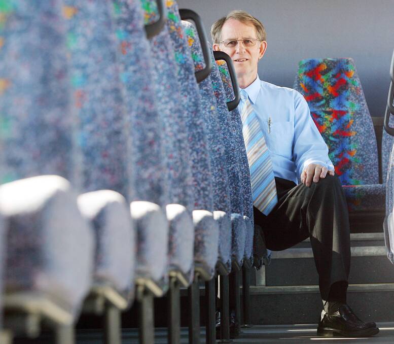 Up the back: Former Wodonga bus company owner Bernie Mylon believes the North East's rail woes will remain because there is no will in the political world to resolve it.  