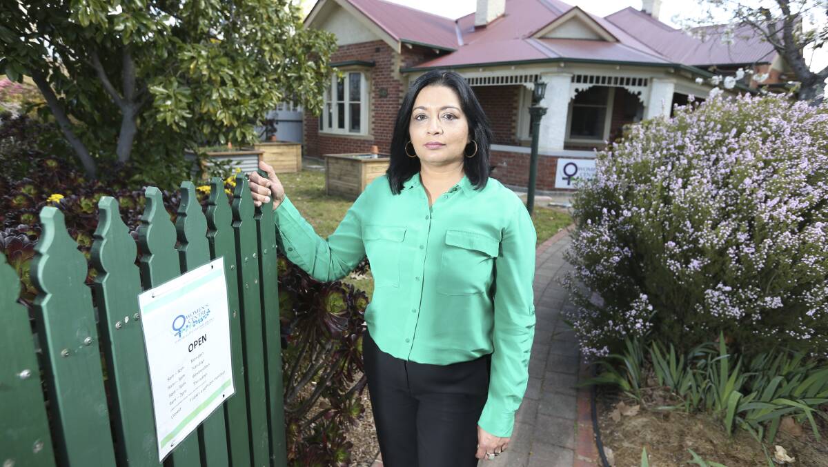 Campaigning for change: NSW Greens MP Mehreen Faruqi at Albury's Women's Centre for Health and Wellbeing during her visit to the Border on Wednesday. Picture: ELENOR TEDENBORG