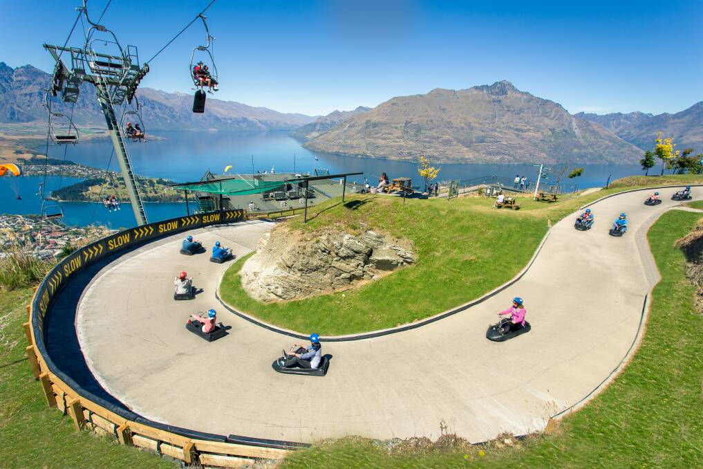 Woah: Self-driving carts on a track in Queenstown, New Zealand. Consultants say Albury-Wodonga could be the first place in Australia to have such an attraction.