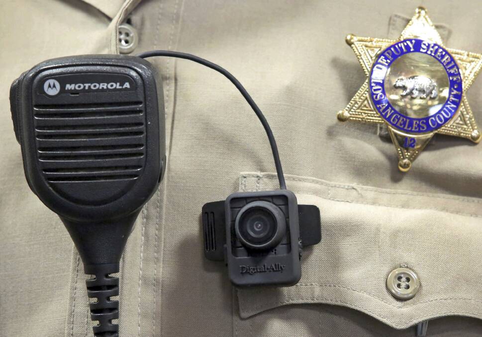Chest attachment: Body cameras have long been worn by American police departments and are now coming to Australian law enforcement bodies.
