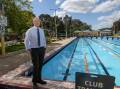 Albury councillor Stuart Baker at the Lavington Swim Centre which is expected to shut after the next two summer seasons due to deteriorating conditions.