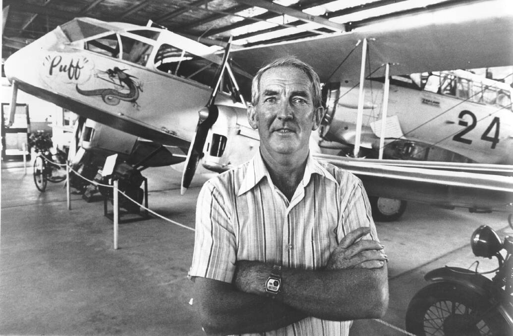 High flyer: Joe Drage with his plane collection at Wangaratta's Airworld which was formed from his interest in aviation. He first opened a museum in Wodonga before relocating south in 1984.